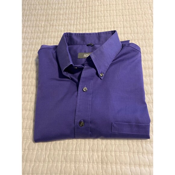 Kenneth Cole Men's Long Sleeve Dress Shirt Large Purple - Picture 5 of 5